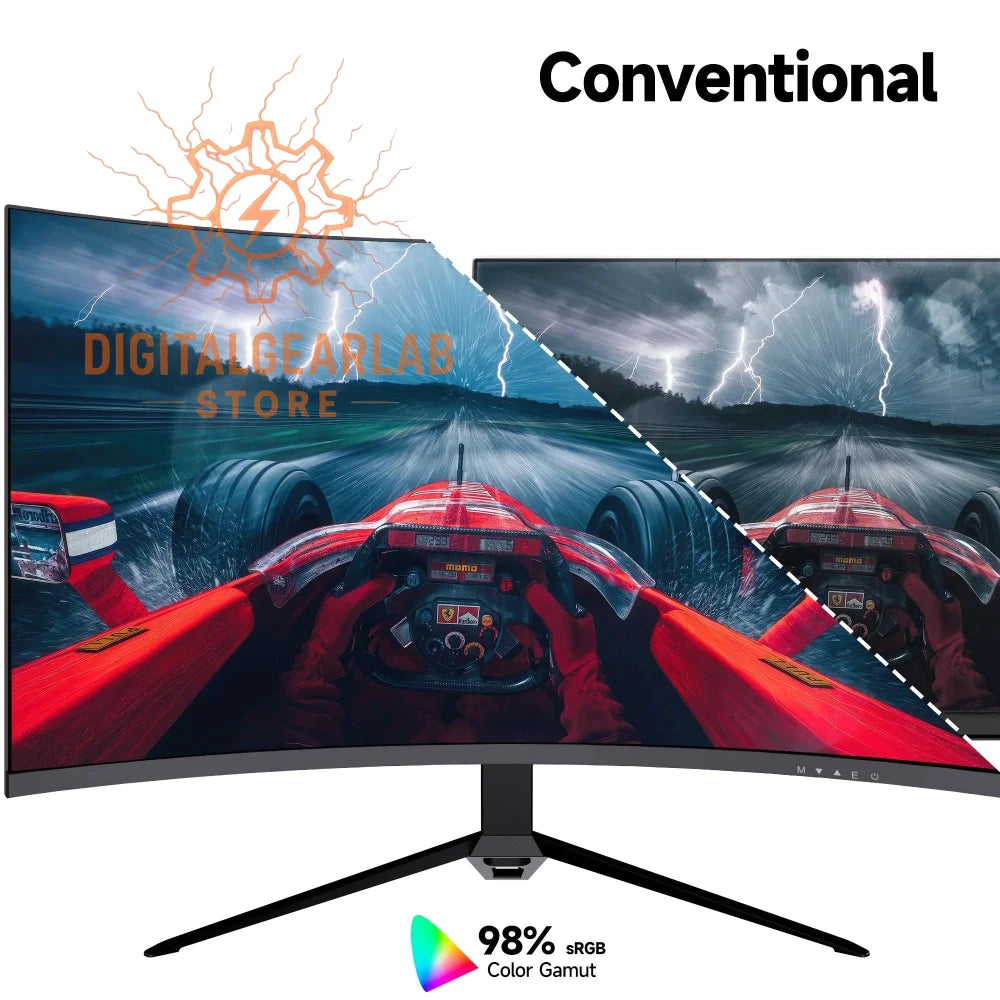 Samsung curved gaming monitor with 98% srgb color gamut.
