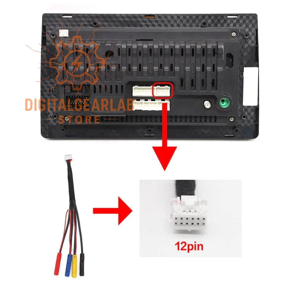 12-pin connector cable for automotive audio system.