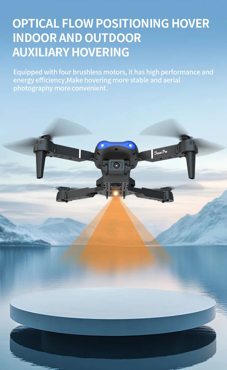 E99 PRO Dual-Camera Folding Drone — HD Aerial Quadcopter with Screen Control