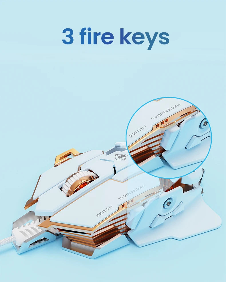 EWEADN G5 Wired Gaming Mouse — Silent/Audible Switch Macro Buttons & Precision Control