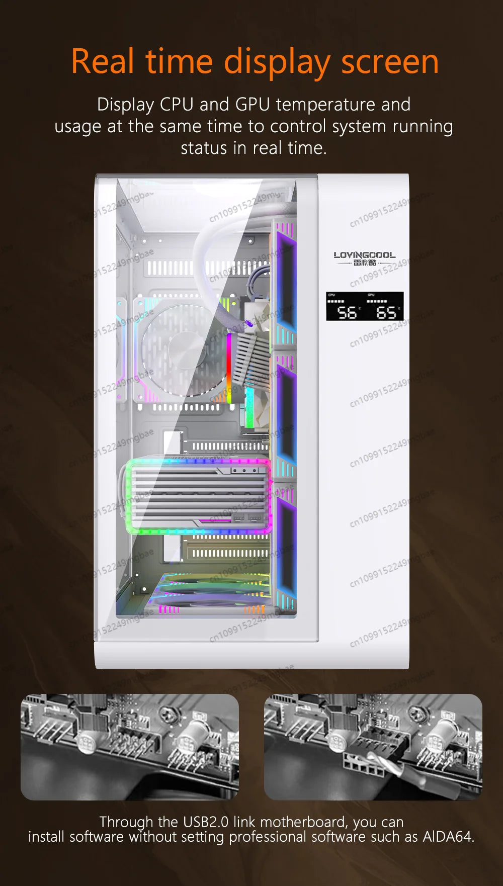 Sleek Black Aluminum ATX Tower Case with Glass Panel - Ultimate Gaming Desktop Cabinet