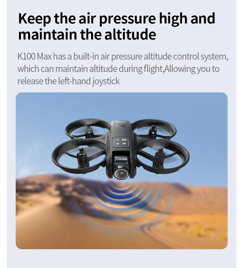 Xiaomi K100 MAX Mini Drone — 4K Dual-Camera FPV Quadcopter with Optical Flow & Brushless Motors