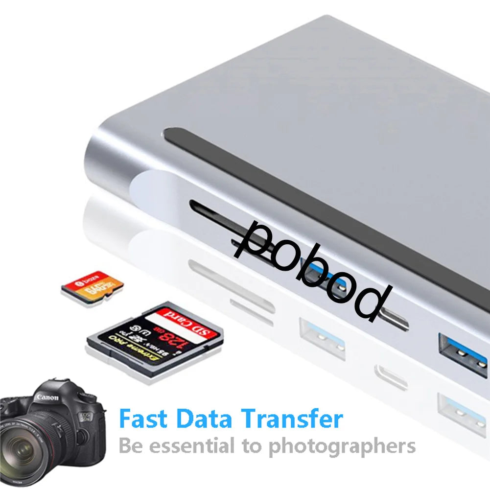 ProDock™ USB-C Laptop Docking Station — HDMI VGA LAN RJ45 PD Charging SD Hub for MacBook Dell HP & Lenovo