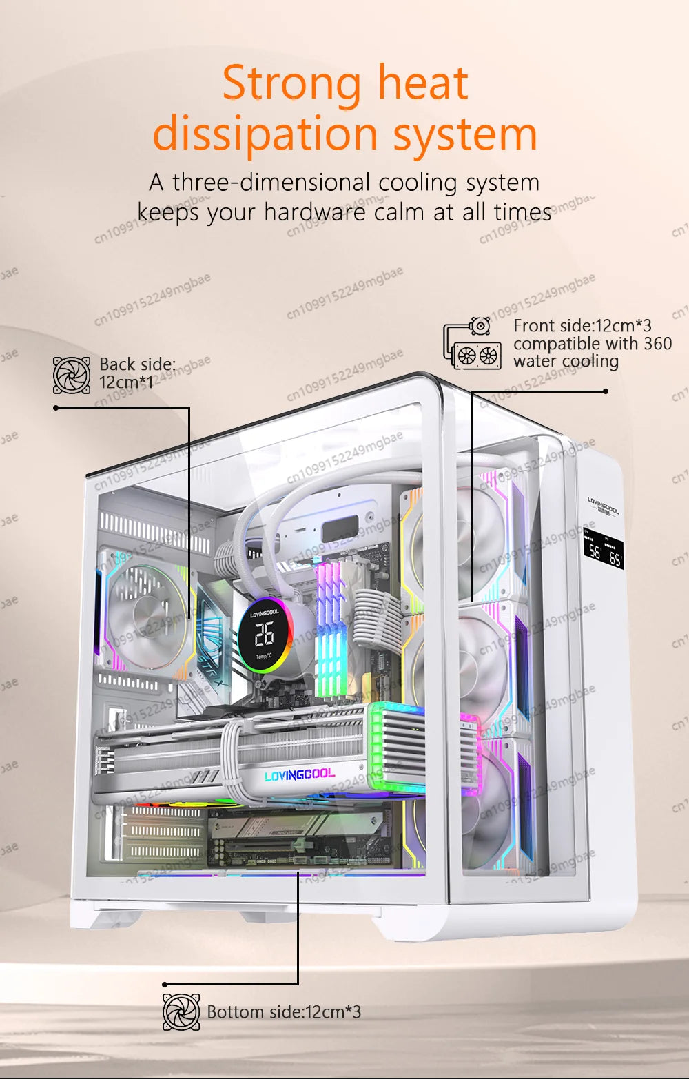 Sleek Black Aluminum ATX Tower Case with Glass Panel - Ultimate Gaming Desktop Cabinet