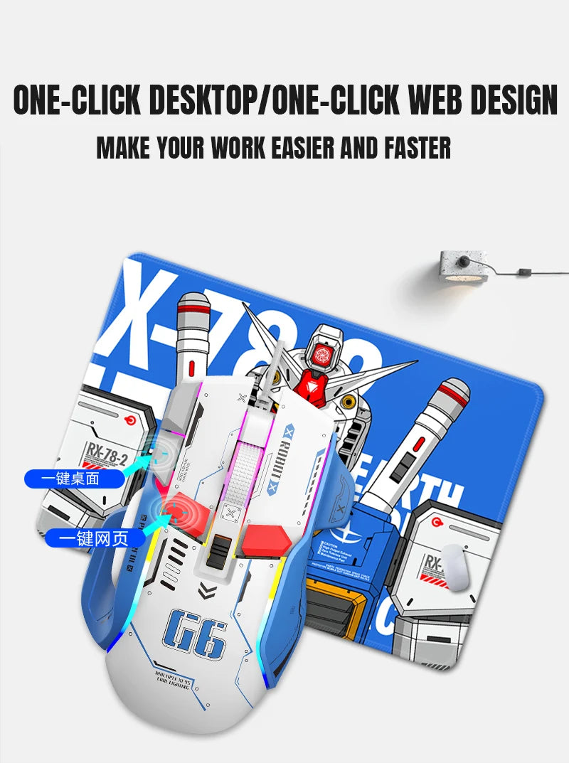 G6 Wired RGB Gaming Mouse — 128,000 DPI A826 Chip Macro Programmable & Ergonomic Design