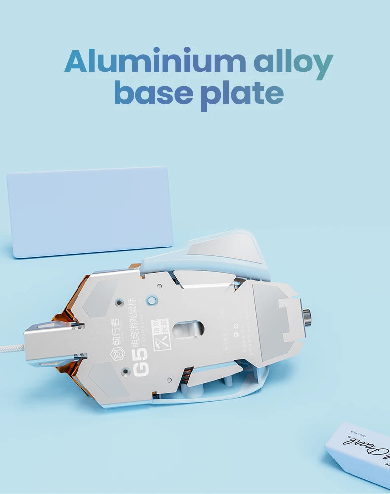 EWEADN G5 Wired Gaming Mouse — Silent/Audible Switch Macro Buttons & Precision Control