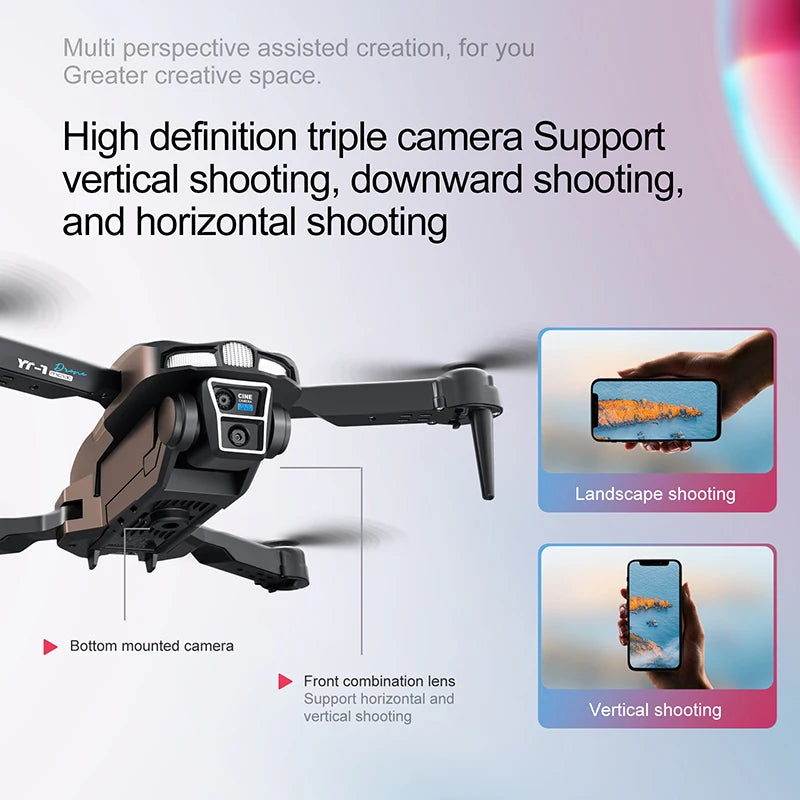 Xiaomi YT11 Drone 8K HD Three Camera Brushless Motor 5G WIFI FPV Optical Flow Positioning Obstacle Avoidance RC Drone