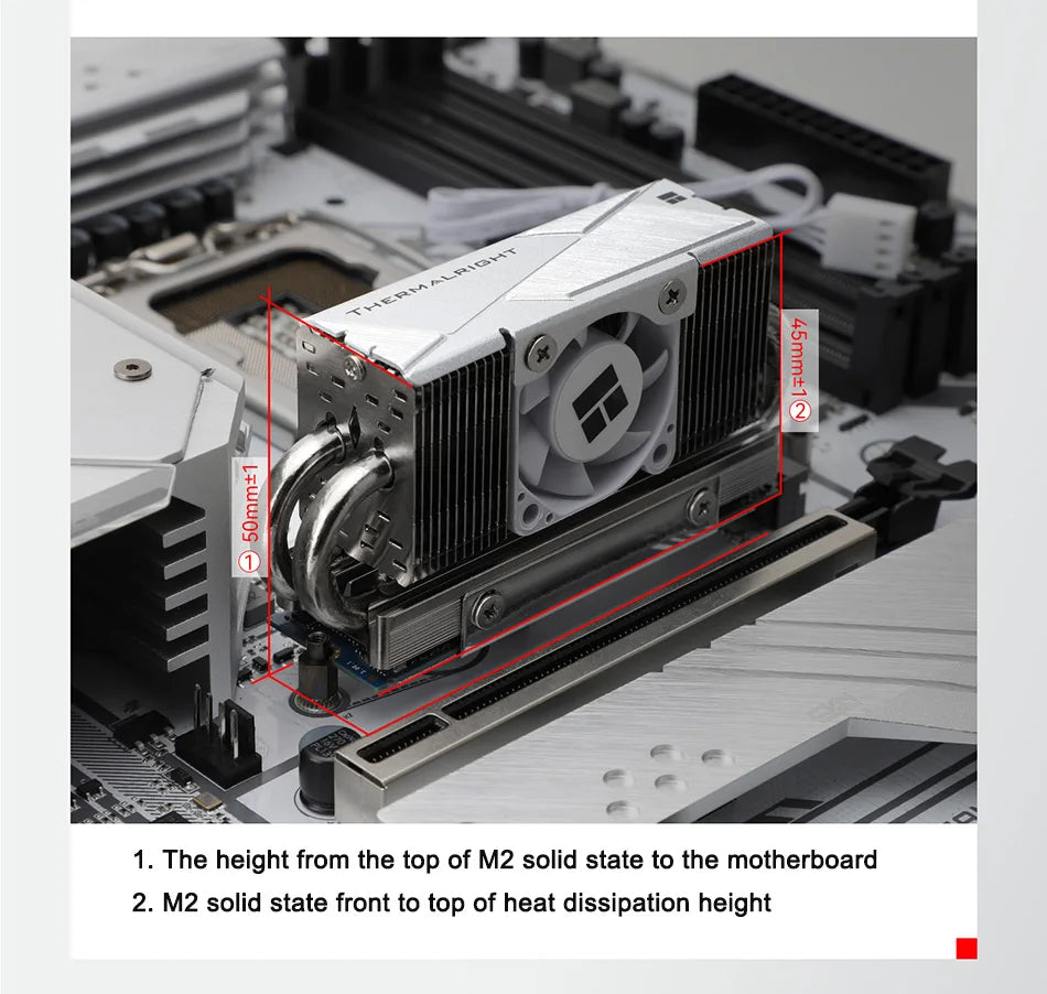 AeroCore™ HR-10 Pro M.2 SSD Heatsink — 4-Heatpipe AGHP Cooling PCIe 5.0 Ready