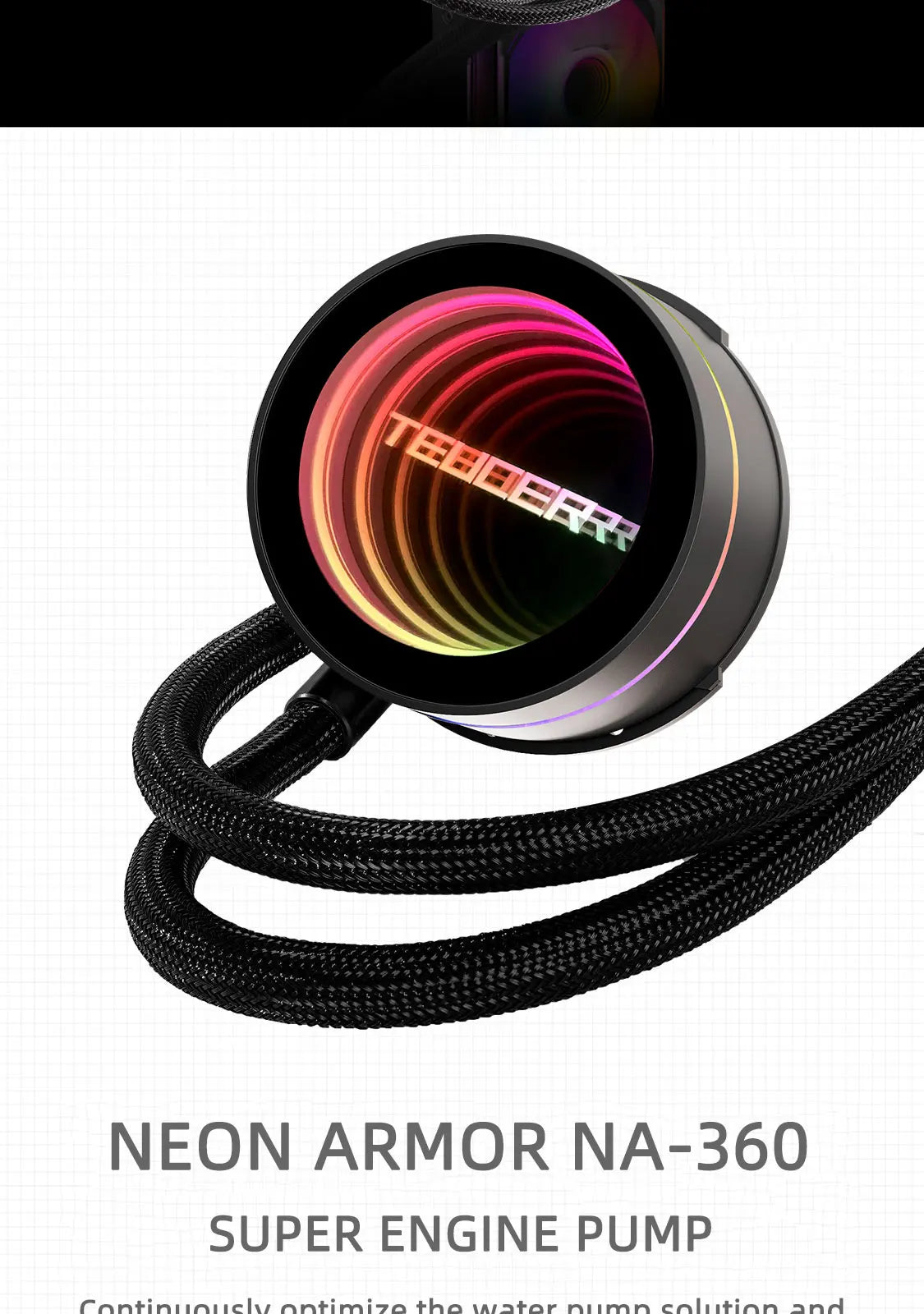 TEUCER AIO ARGB Liquid CPU Cooler — 240mm / 360mm Radiator with JM-1 Performance Fans X99 Compatible