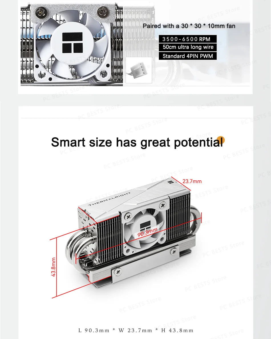 AeroCore™ HR-10 Pro M.2 SSD Heatsink — 4-Heatpipe AGHP Cooling PCIe 5.0 Ready