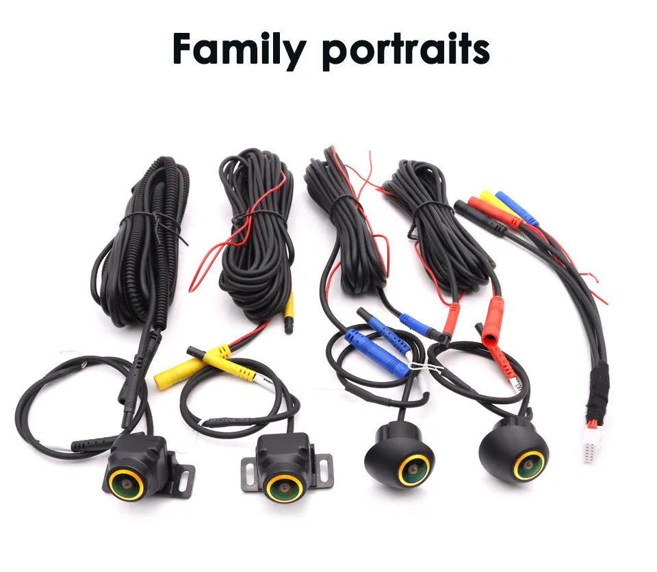 360° HD Surround View Car Camera Kit — Front Rear Left & Right 3D AHD System for Android Navigation