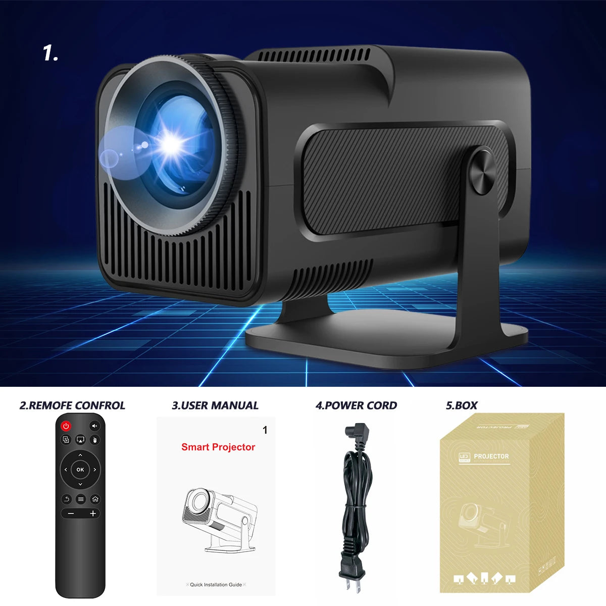 4K Android Projector – 390ANSI Brightness Dual WiFi 6 BT 5.0 | Digital Gear Lab