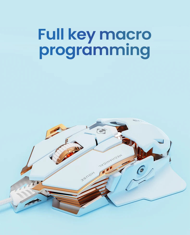 EWEADN G5 Wired Gaming Mouse — Silent/Audible Switch Macro Buttons & Precision Control