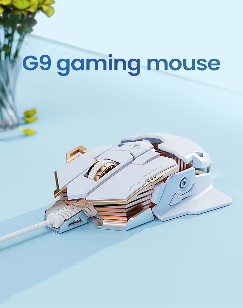 EWEADN G5 Wired Gaming Mouse — Silent/Audible Switch Macro Buttons & Precision Control