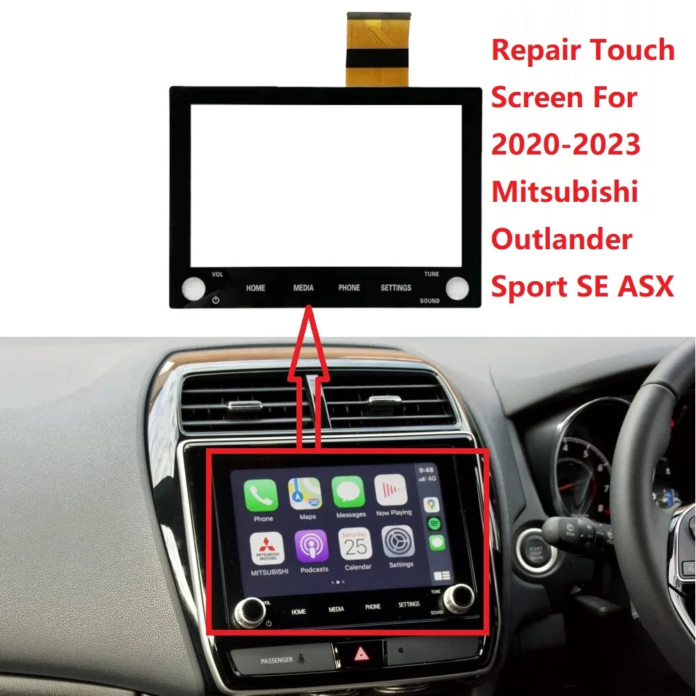Touch Screen For 2020-2023 Mitsubishi Outlander Sport SE ASX GPS Navigation Touch panel Digitizer glass Sensor