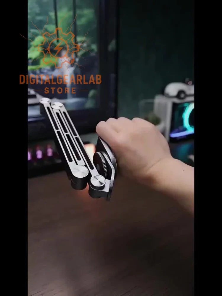 Black and silver gaming controller with ergonomic design, likely a logitech g910 or similar model.