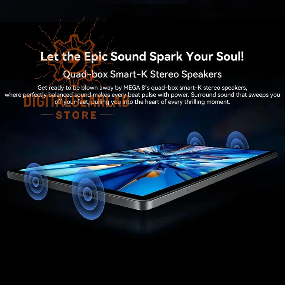 Black smartphone with quad-box smart-k stereo speakers