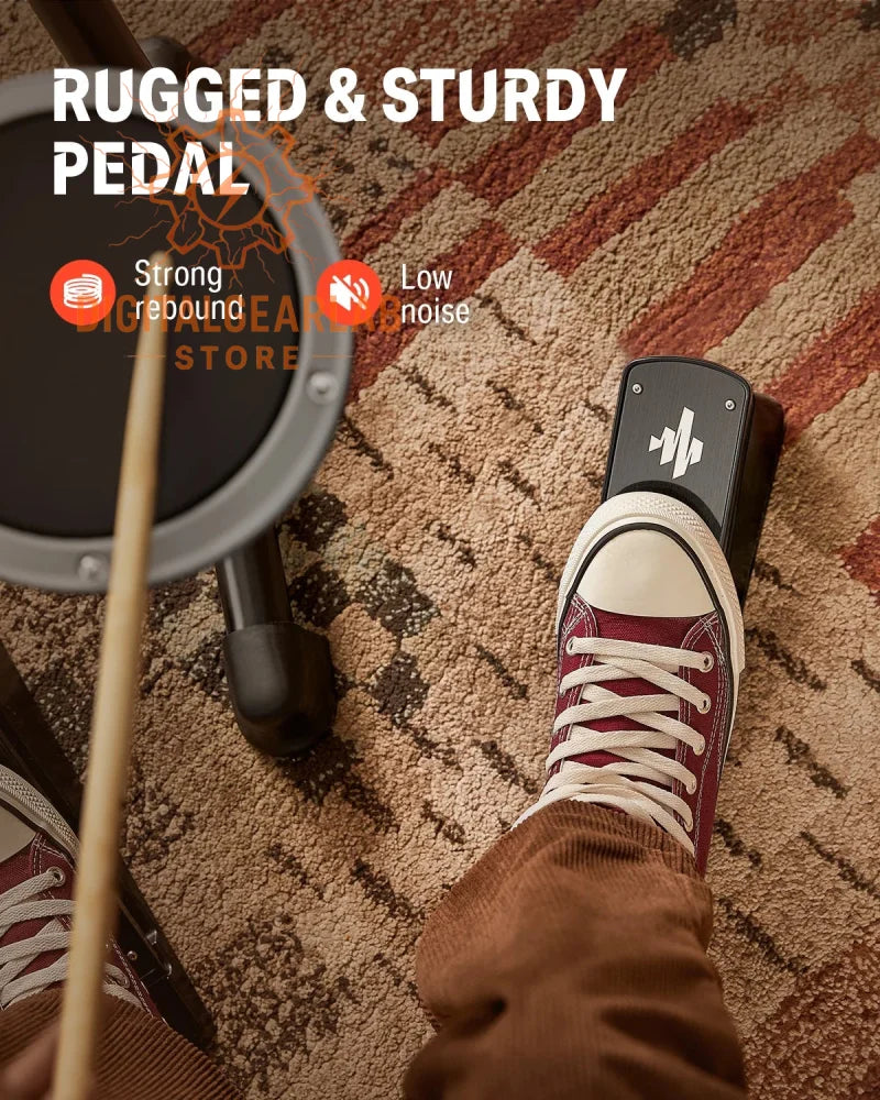 Black and white converse-style pedal with strong rebound feature.