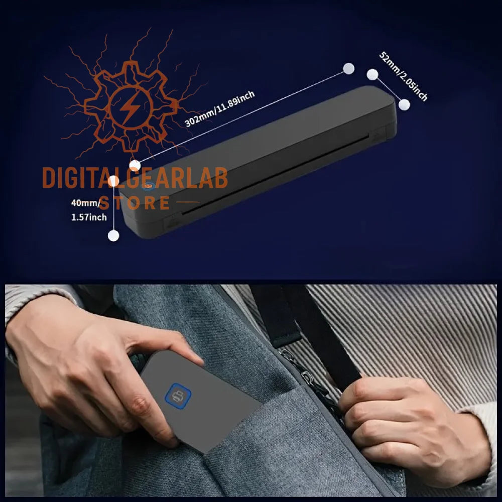 Black slim portable speaker with blue led light and 3.5mm jack port